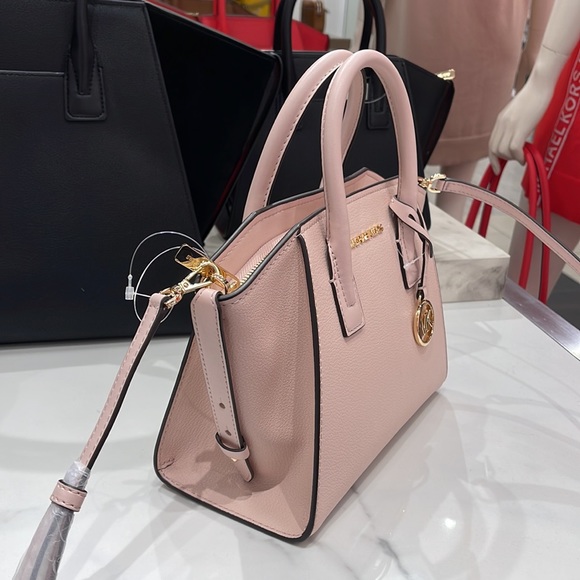 Michael Kors Avril Small Signature PVC Top Zip Satchel Crossbody Bag - Picture 4 of 16